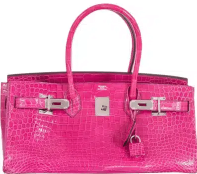 Shoulder Birkin Bubblegum Pink Fuchsia Shiny Porosus Crocodile JPG Palladium Hardware