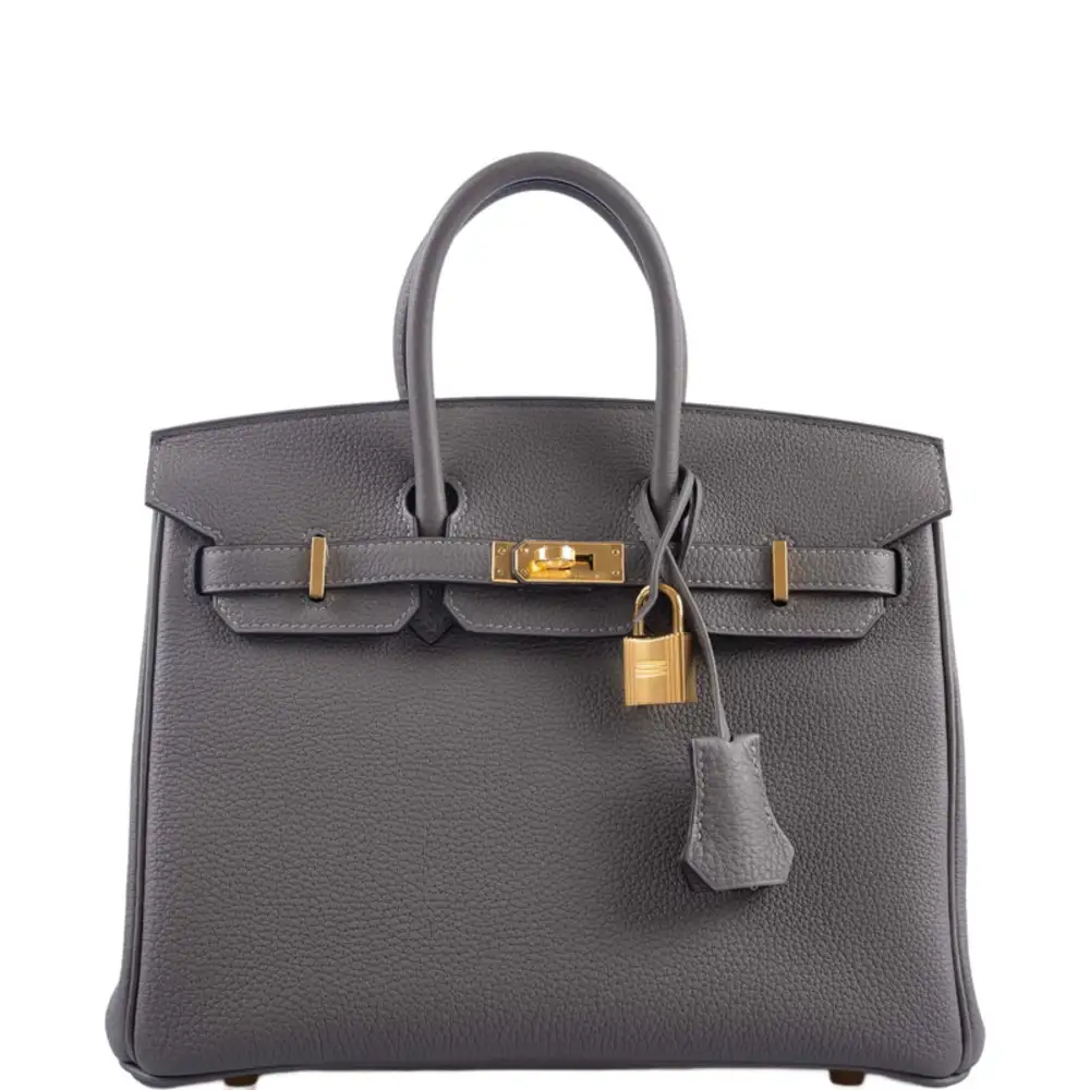 replica hermes bags Hermès Birkin 25 Gris Meyer Togo Gold Hardware