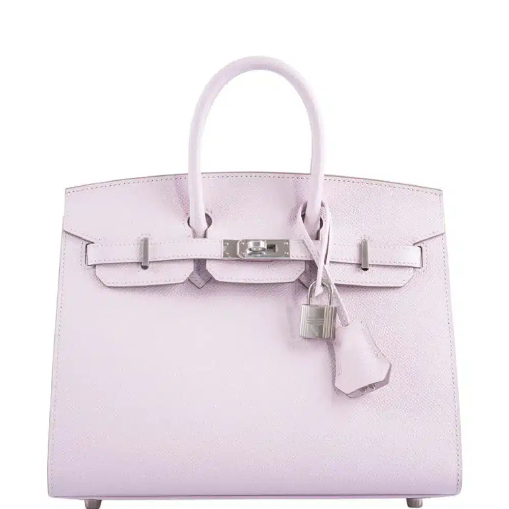 replica hermes bags Hermès Birkin 25 Sellier Mauve Pale Epsom Palladium Hardware