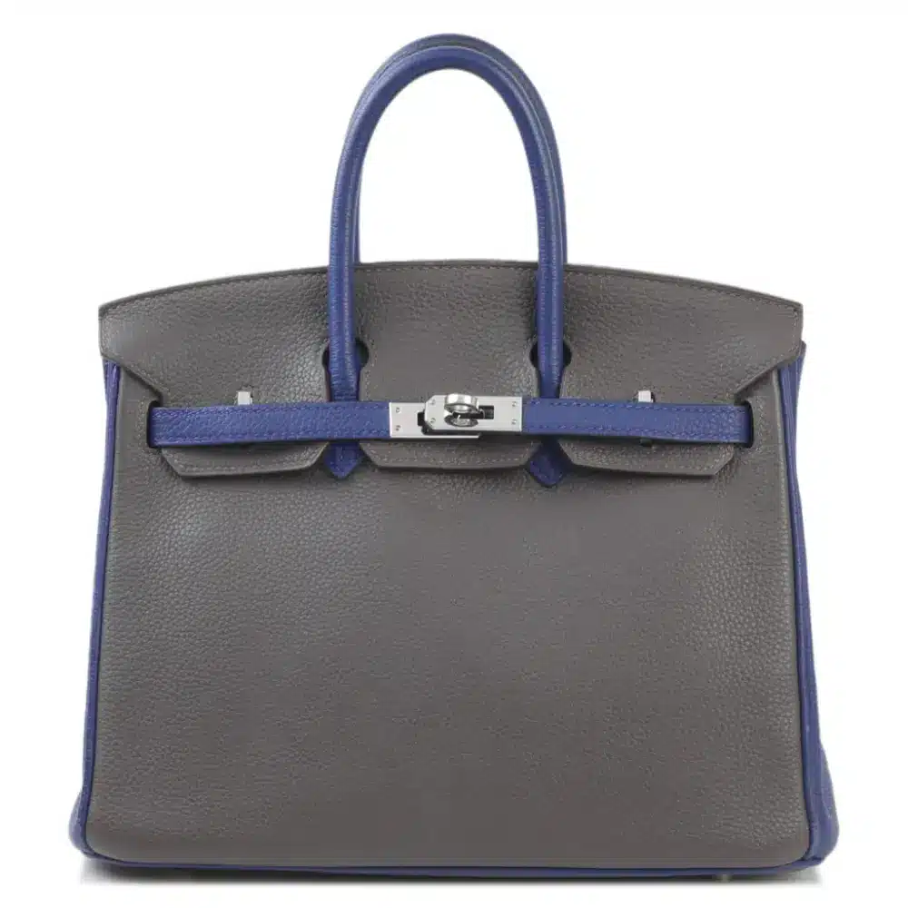 replica hermes bags Hermès HSS 2016 Birkin 25 Etain and Bleu Electrique Togo Palladium Hardware