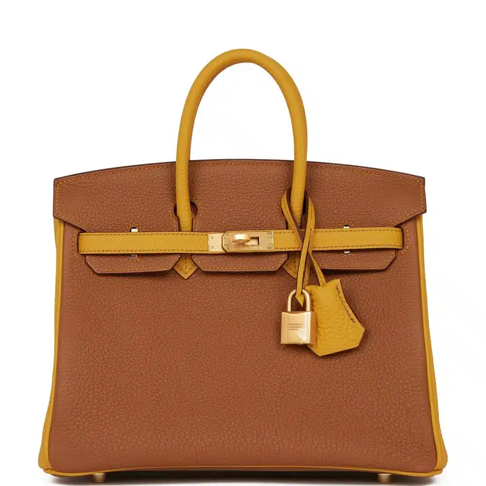 replica hermes bags Hermès HSS Birkin 25 Gold and Jaune Ambre Togo Brushed Gold Hardware