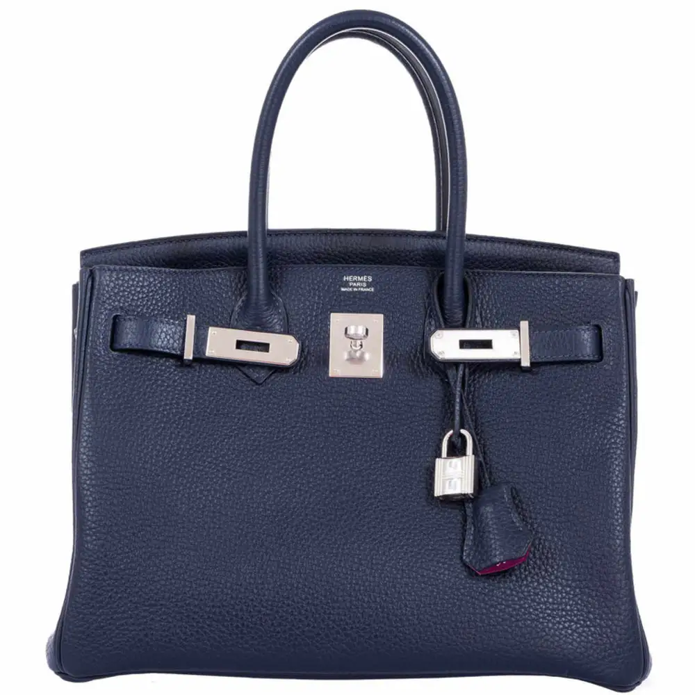 Hermès Limited Edition Birkin 30 Blue Nuit and Rose Pourpre Togo Palladium Hardware Luxury bag lookalikes