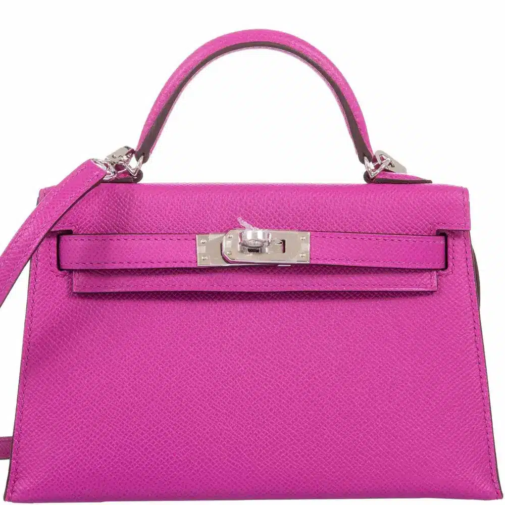 Hermès Mini Kelly 20 II Sellier Magnolia Epsom Palladium Hardware Lushentic Bags