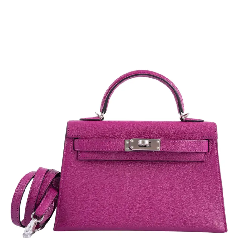 replica hermes bags hermes mini kelly 20 ii sellier rose pourpre chevre palladium hardware