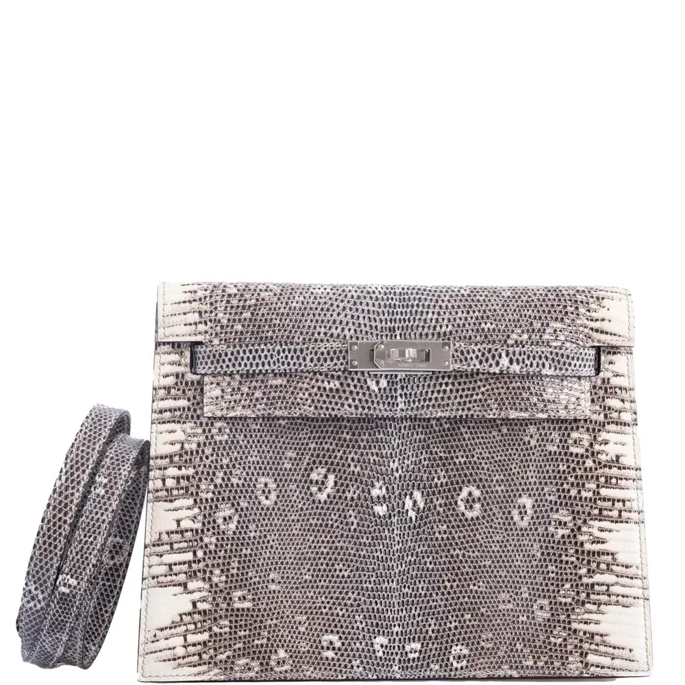 Hermès Mini Kelly II Danse Ombré Salvator Lizard Palladium Hardware dupes bag